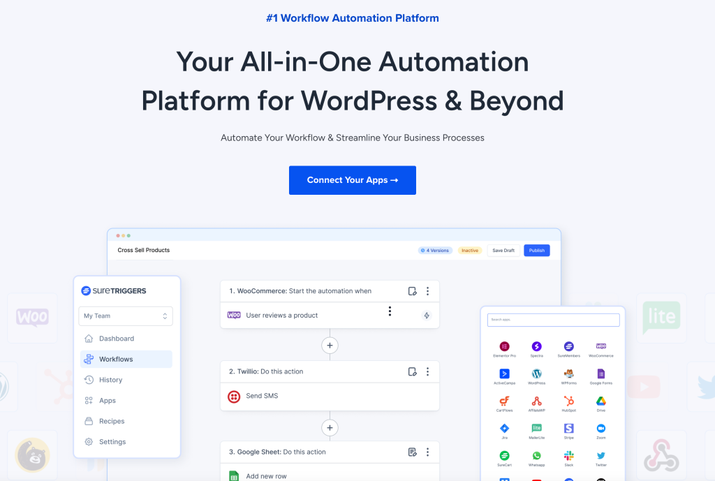 Piattaforma automatizzazione workflow per WordPress e oltre.