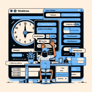 Persona imposta fusi orari su computer