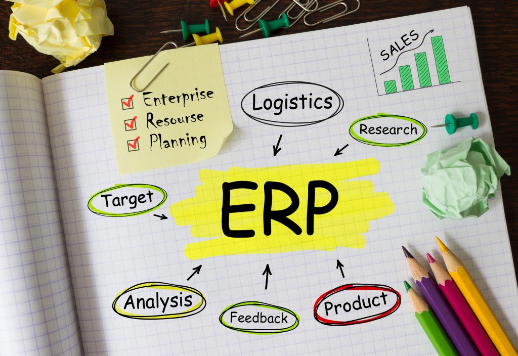 Schema ERP con parole chiave evidenziate