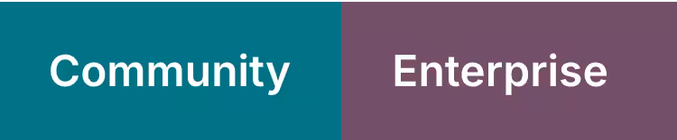 Opzioni: Community e Enterprise