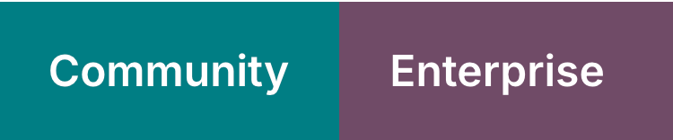 Opzioni: Community e Enterprise