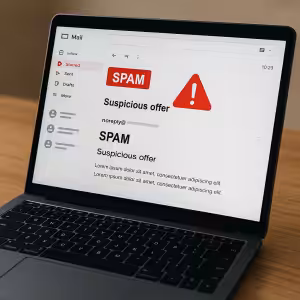 Email spam sospetta su laptop